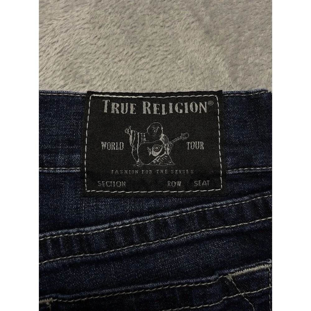 True Religion Rocco Relaxed Skinny No Flap Men’s Stretch Blue Jeans Size 31x34